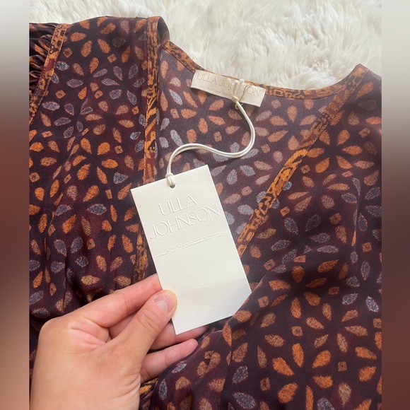 Ulla Johnson Brown and Orange Patterned Dress - Picture 5 of 13